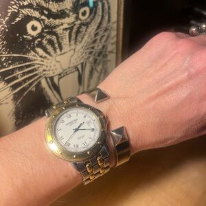 Raymond Weil w/COA Two Tone Stainless Steel Gold Watch !